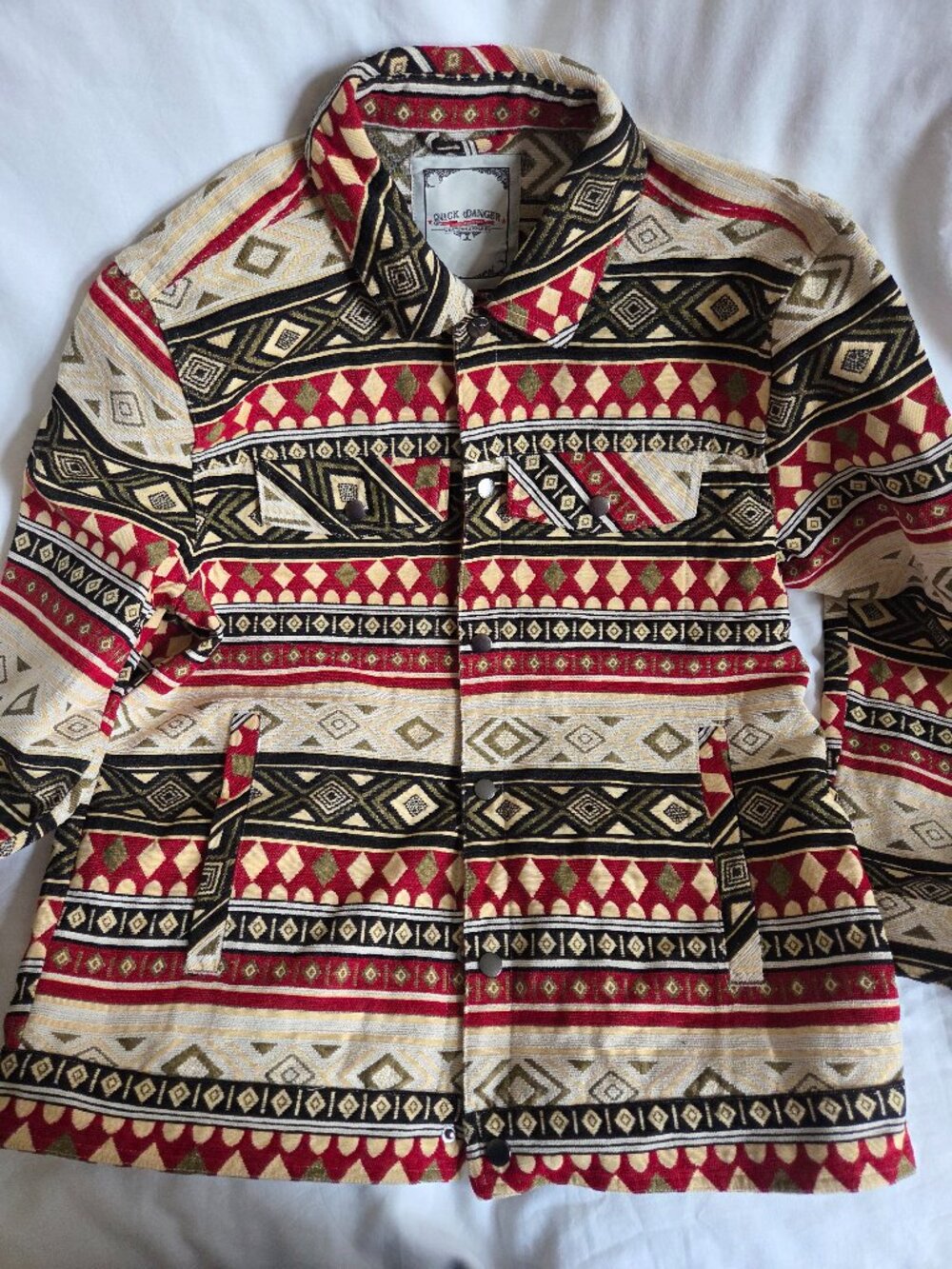 NWT Vintage Nick Danger Western Apparel Geometric Tapestry Shacket MENS SIZE M